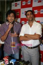Akshay Kumar, Ritesh Deshmukh at Housefull music launch in Big Fm on 15th March 2010 (12).JPG